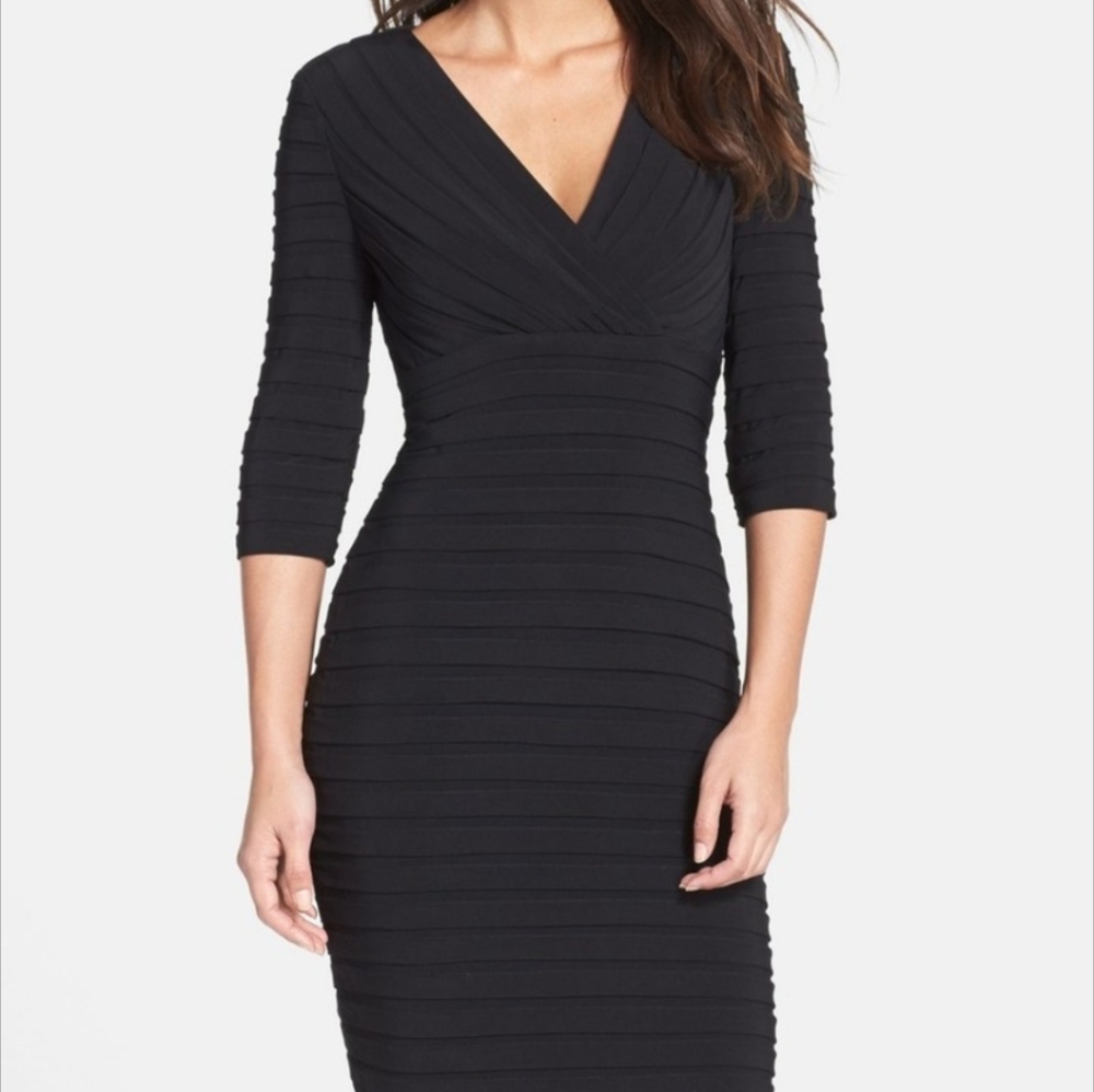 Adrianna Pappell Jersey Pleated Dress Size 6